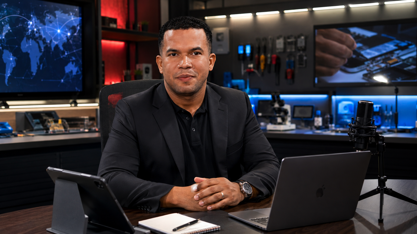 Cassiano Alves no ambiente de negócios da Cassio Cell